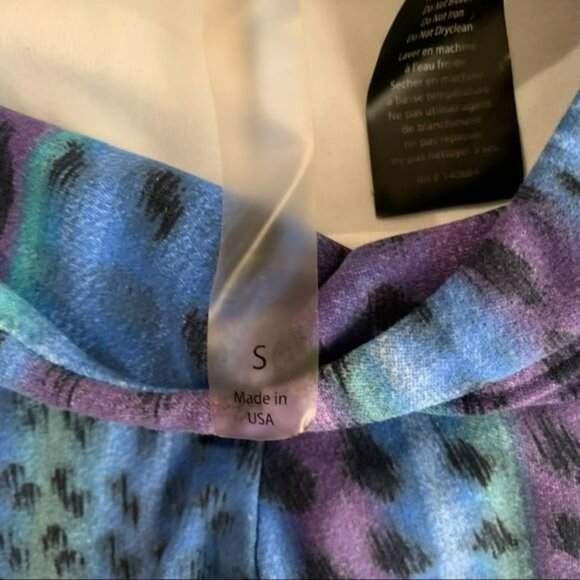 Koral active wear womens size small leopard print workout leggings in blue - Picture 6 of 9